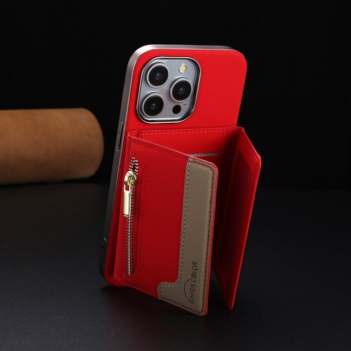 PU Leder Handy Hülle mit Magnet für iPhone 16 Pro Max 13 12 11 15 14 - Bild 5 von 49