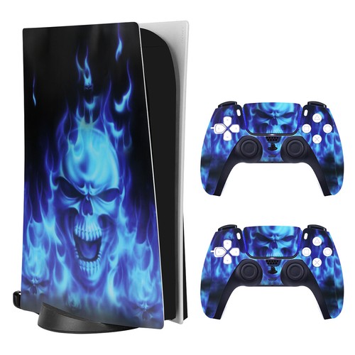 PS5 Console &Controllers Decal Sticker Skin for Playstation 5 Disk Version-Fire - Picture 10 of 12