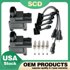 UF180 2X Ignition Coils + Wire + Spark Plugs For 1997-2001 Toyota Camry 2.2L L4