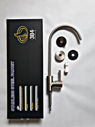 1/4" Chrom Umkehrosmose Trinkwasserfilter Waschbecken Wasserhahn Wasserhahn SUS304 - Bild 1 von 4