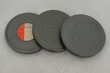 Vintage 1950s   Lot of 3   5" Compco Chicago 8mm 200  Film Canisters  Reels
