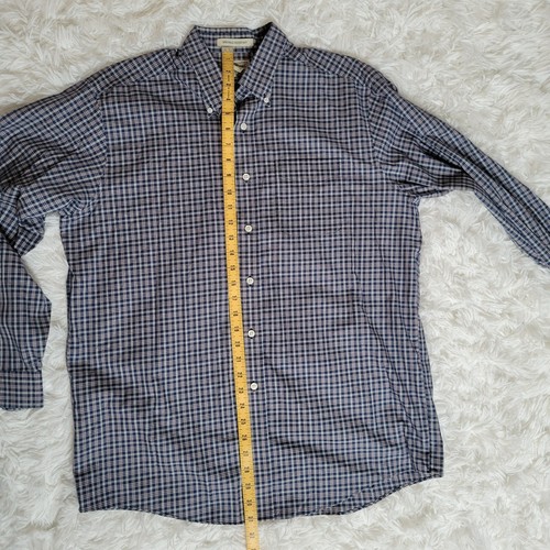L.L. Bean Wrinkle Resistant Men's 100% Cotton Plaid Button Down Shirt - Size L - Picture 5 of 8