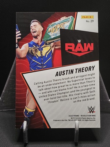 Panini Revolution WWE 2023 Shock Wave Austin Theory #29 - Imagen 2 de 2