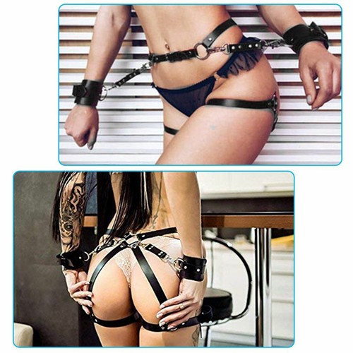Women PU Leather Garter Sexy Body Harness Belt Strap Waist Leg Thigh Suspenders - Picture 12 of 12