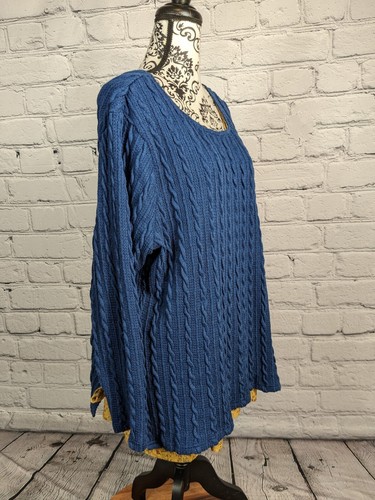 Suzanne Betro women's tiered designed sweater tie side size 2x mixed media BBIN - Picture 5 of 9