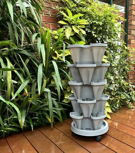 5 Tier Vertical Garden Stackable Planters with Mobile Tray - Picture 55 of 67
