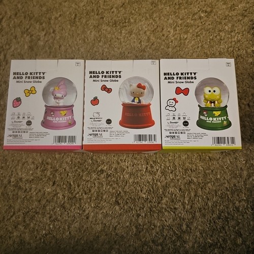 Sanrio 3 Mini Snow Globe 3.5" Hello Kitty And Friends Collectible New Gift - Picture 6 of 6