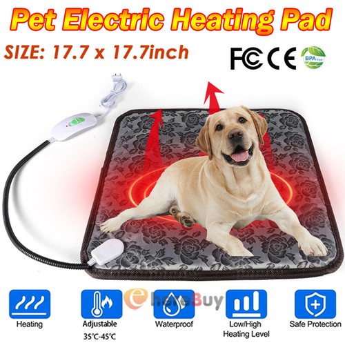 Electric Pet Heating Pad Warmer Heater Bed Heated Mat Dog Cat Blanket Waterproof - Bild 1 von 13
