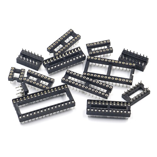 Enchufes DIL/DIP IC Cuadrados/Redondos Agujero Adaptador Soldadura Tipo 6-40 Pin Conector - Imagen 7 de 30