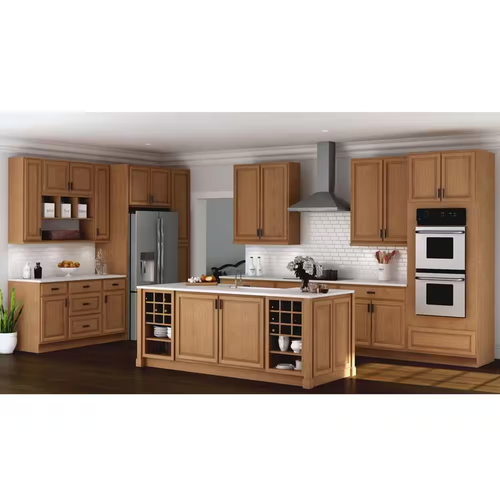 Toe Kick Molding For Kitchen Base Cabinet Medium Oak 91.5 in. W x 4.5 in. H - Picture 9 of 11