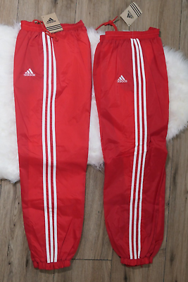 Lot 2 Pairs - NWT 90s *Rare* Adidas Vintage Lined Nylon Track Pants Youth  Large