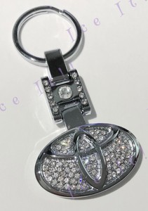 Lexus Keychain F Sport STAINLESS STEEL SWAROVSKI CRYSTALS Double Sided
