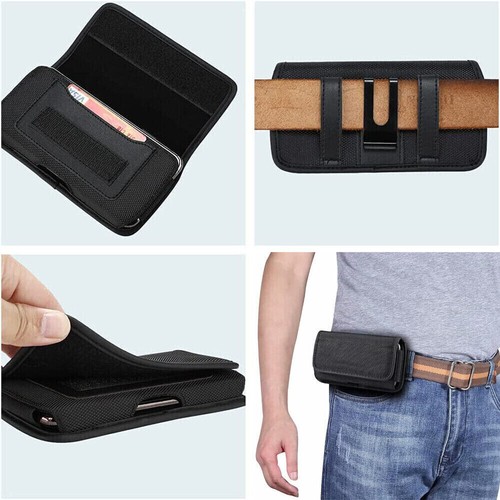 For Nokia 105 4G Case Nylon Belt Clip Pouch Card Holder - Picture 7 of 8