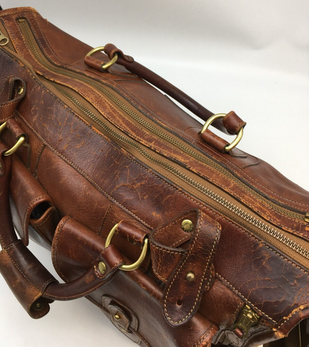 VTG Ghurka Marley Hodgson Express No. 2 All-Leather 20" Duffle Weekender Bag - Picture 21 of 24