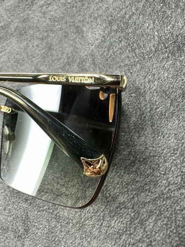 Gafas de sol tintadas LOUIS VUITTONG tono dorado de metal y verde degradado Z0589U - Imagen 3 de 9