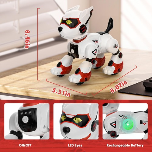 Robot Dog Toys for Kids Remote Control Interactive Robotic Pet Smart Programm - Picture 9 of 9