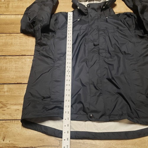 LL Bean Trail Model Rain Jacket Mens Large Black Packable Tek Waterproof Hooded - Picture 8 of 13