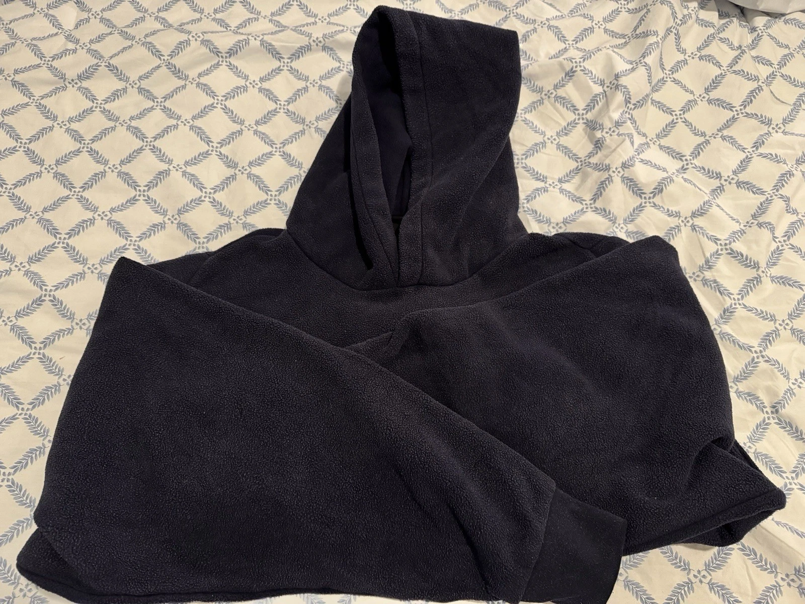 Felpa con cappuccio Yeezy Gap Balenciaga regular fit pile polare H09 blu navy taglia XL NUOVA