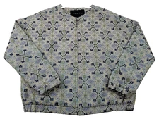 FRNCH Jacket Women’s Small Medium S M Mosaic Geometric Jacquard Long Sleeve Chic