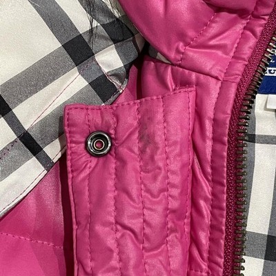 BURBERRYBLUELABEL ピンク中綿コート 38 ダウン ノバチェック BURBERRYBLUELABEL ピンク中綿コート 38 ダウン ノバチェック