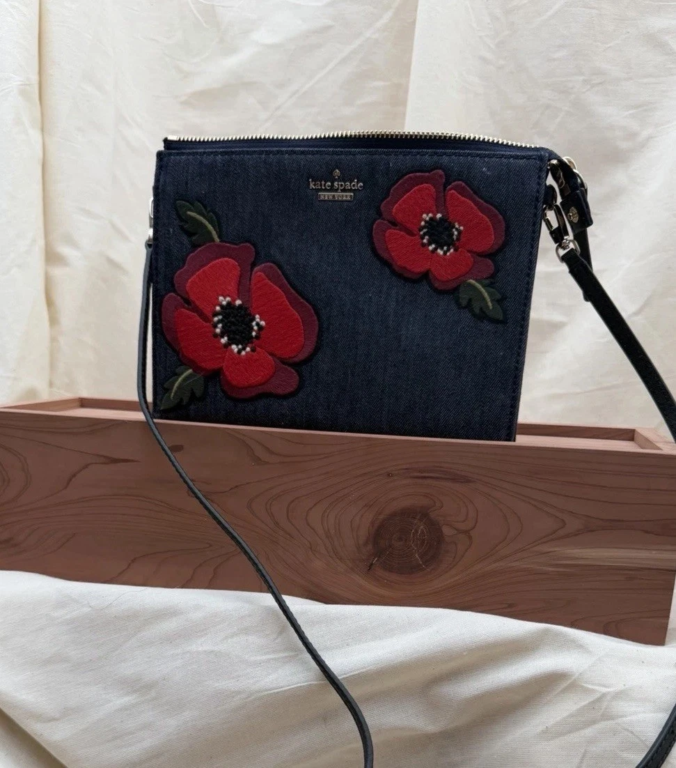 kate spade new york Denim Exterior Floral Bags & Handbags  display picture 3