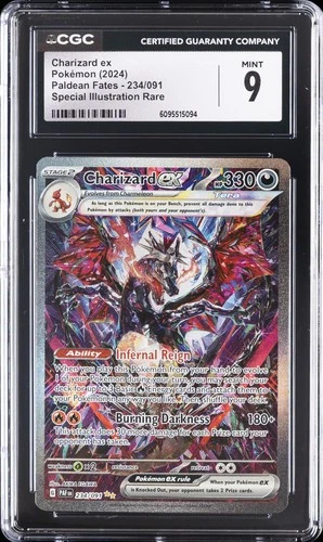 2024 POKEMON PALDEAN FATES SPECIAL ILLUSTRATION RARE #234/091 CHARIZARD EX CGC 9