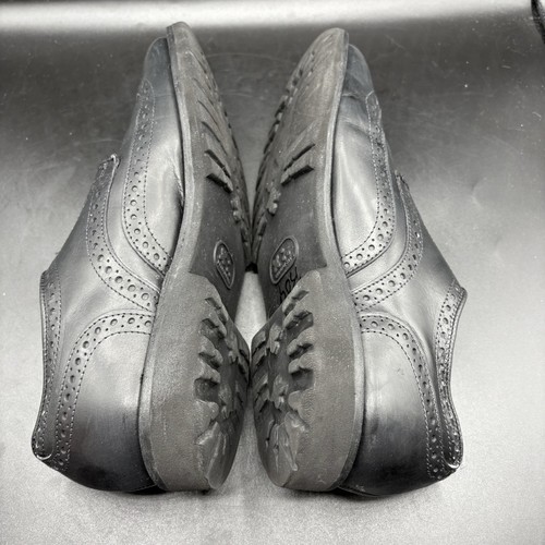 Scarpe uomo Allen Edmonds Tate taglia 8 D nere pelle punta alare Oxford usate - Foto 8 di 11