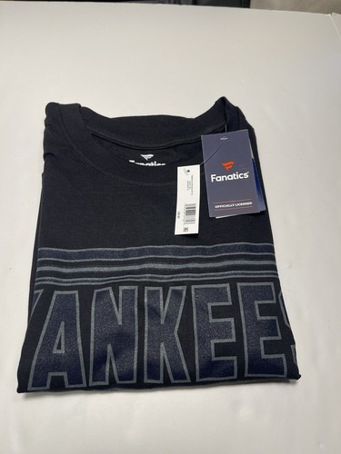 Camiseta New York Yankees MLB Para Hombre Negra Grande y Alta Stack Pop Fanáticos Talla 3XLT - Imagen 6 de 6