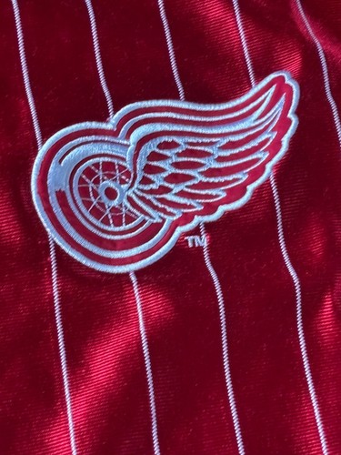 Vintage MIRAGE Red Wings Jersey Shirt Never Worn Men’s Size Large Red Pin Stripe - Picture 4 of 9