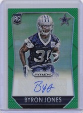 2015 Panini Prizm Byron Jones Green RC Auto /99 Cowboys 545
