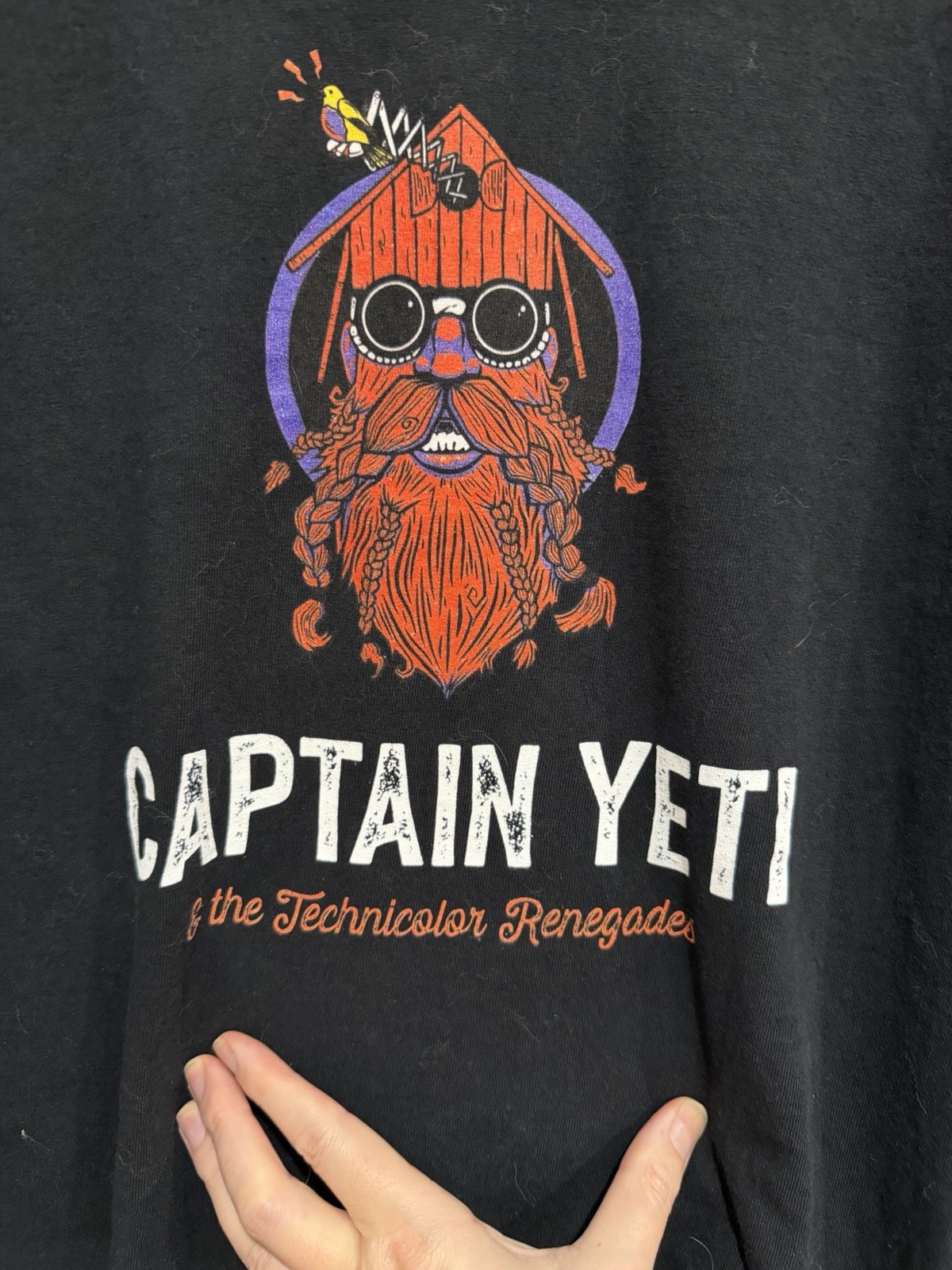 Captain Yeti Long Sleeve Tshirt Cotton Unisex Size Large
