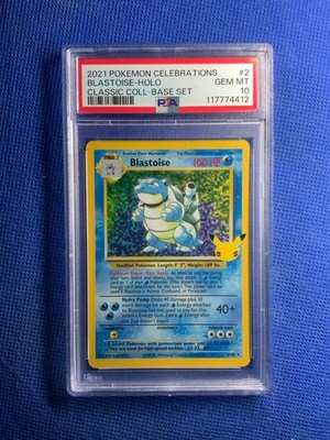 Pokemon PSA 10 GEM MINT Celebrations Blastoise 2/102 Classic