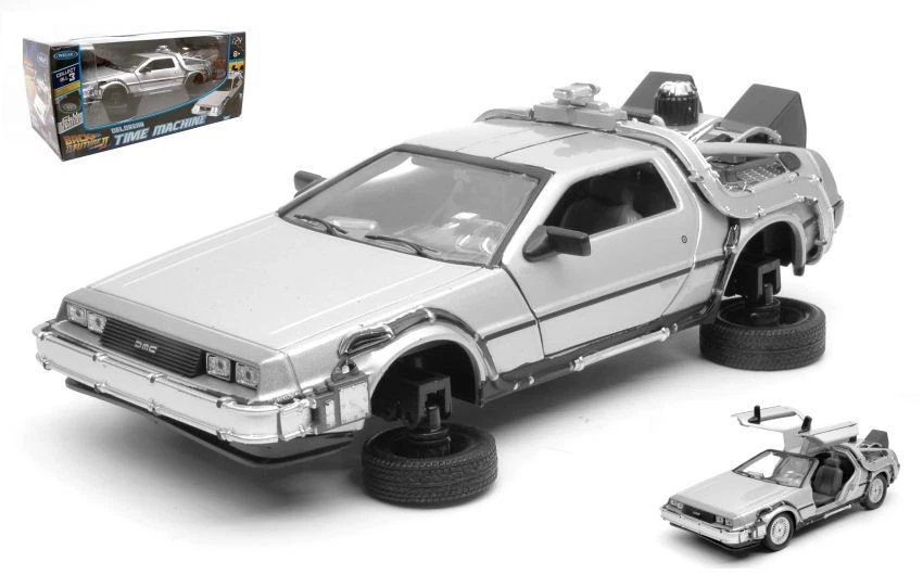Welly WE22441FV DE LOREAN RITORNO AL FUTURO 2 FLYING WHEEL VERSION 1:24 Modellin - Photo 1/1