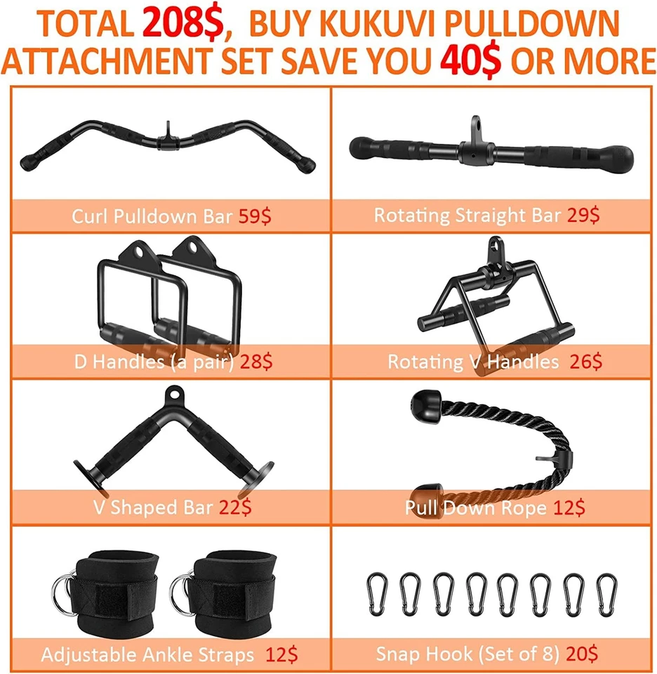 Accesorios de barra desplegable LAT accesorios de máquina de cable para gimnasio en casa tríceps R... Foto 3 de 4