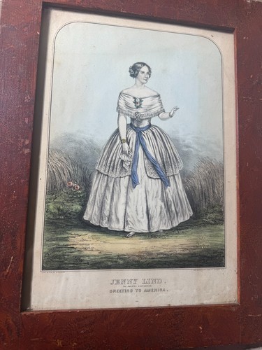 Antike N Currier Litho "Jenny Lind Die schwedische Nachtigall Gruß nach Amerika - Bild 18 von 19