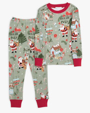 POTTERY BARN KIDS CANDY CANE VILLAGE ORGANIC COTTON Size 6 -2 piece PAJAMAS NEW