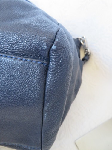 MARC by MARC JACOBS CLASSIC Q FRANCESCA LEATHER SHOPPER NAVY BLUE - Picture 16 of 22
