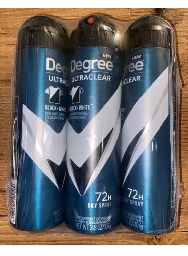DEGREE MEN ULTRACLEAR BLACK & WHITE DRY SPRAY ANTITRANSPIRANT DEODORANT 3ER PACK