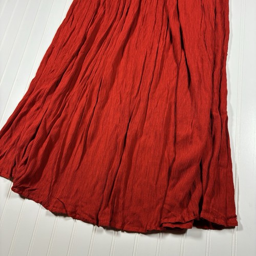 Vintage JUST CLASS Damen Boho Rock Set Rot Viskose Indien Maxi 1990er Größe L - Bild 5 von 9