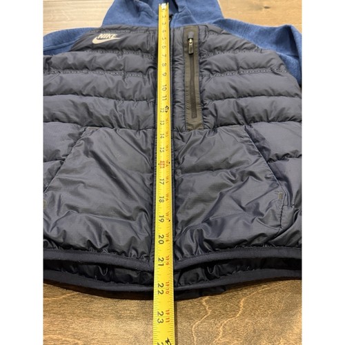 Nike Sportswear 800 Aeroloft Tech Boys Blue Down Hooded Jacket Size S 717104 451 - Picture 11 of 12