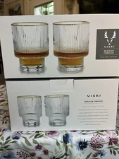 4 Viski 12 Oz Meridian Tumblers Vintage HALF PRICE STILL IN BOX