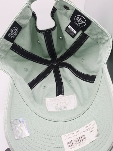 Las Vegas Raiders NFL '47 Brand Clean Up Eucalyptus Mint Green Adjustable Hat - Picture 6 of 8