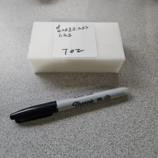 4x2.25x.1.25 DELRIN Acetal  Block Machinable Plastic White, Acetron  CNC 7oz