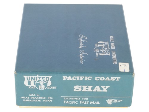 Pacific Fast Mail BRASS HO Pacific Coast Steam Logging Shay w/ Tender/DCC EX/Box - Picture 10 of 12