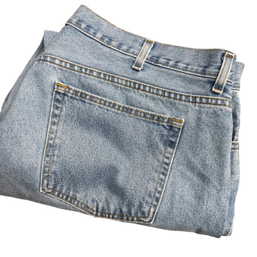 George Mens Size 42x30 Regular Fit Light Wash Blue Denim Jeans 100% Cotton - Picture 2 of 9