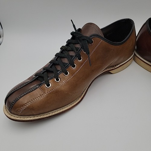 Brinswick Bowling Shoes Size 13 Mens Brown 2 Tone Nice - Picture 2 of 22