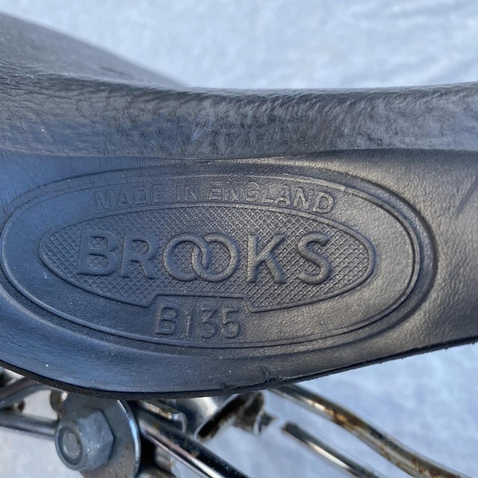 Brooks B135 Bicycle Saddle Black Leather Sprung Seat Made In England Vintage - Image 3 of 4
