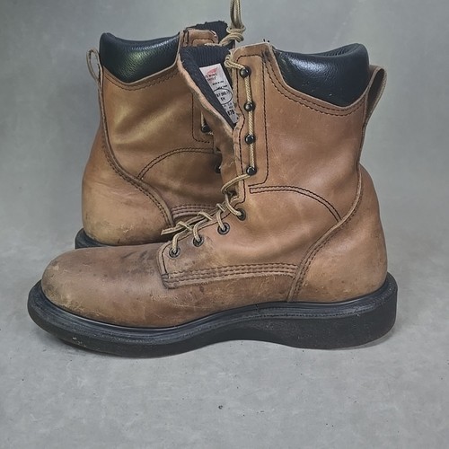 Botas de trabajo Red Wing 678 SuperSole 6" punta suave cómodas de cuero para hombre talla 10 D marrón - Imagen 10 de 11