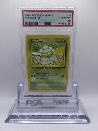 1999 Pokemon Base Set Unlimited Bulbasaur 44/102 - PSA 10 GEM MINT