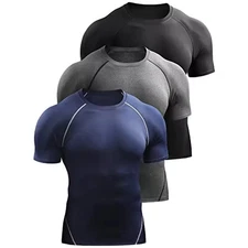 Men’s 2025 Compression Sports T-Shirt – Quick Dry Running Gym Workout Athletic T